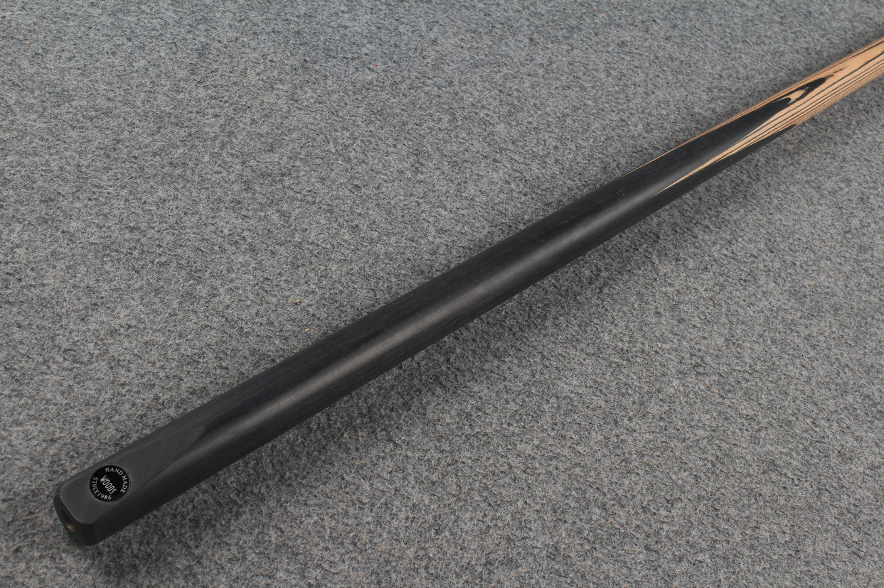 1-Piece black wood butt English Pool cue -8.5mm Tip WOODS CUES