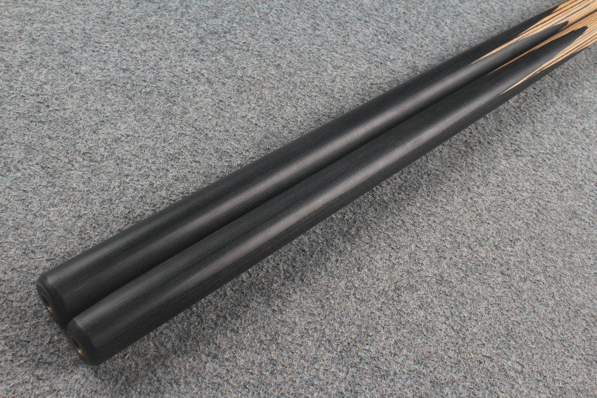 1-Piece black wood butt English Pool cue -8.5mm Tip WOODS CUES