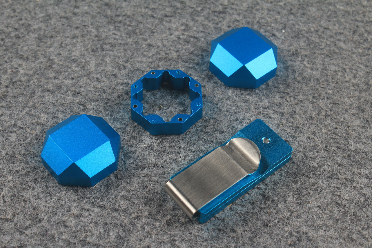Aluminum Alloy Magnetic Chalk Holder - Round & Square Octagonal Chalk Compatible, Adjustable Multi-Layer Octagonal WOODS CUES