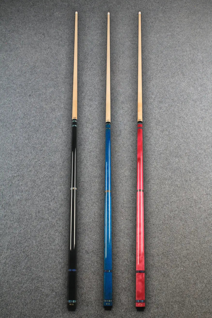 two piece maple shaft billiards cue pool cue stick WOODS CUES