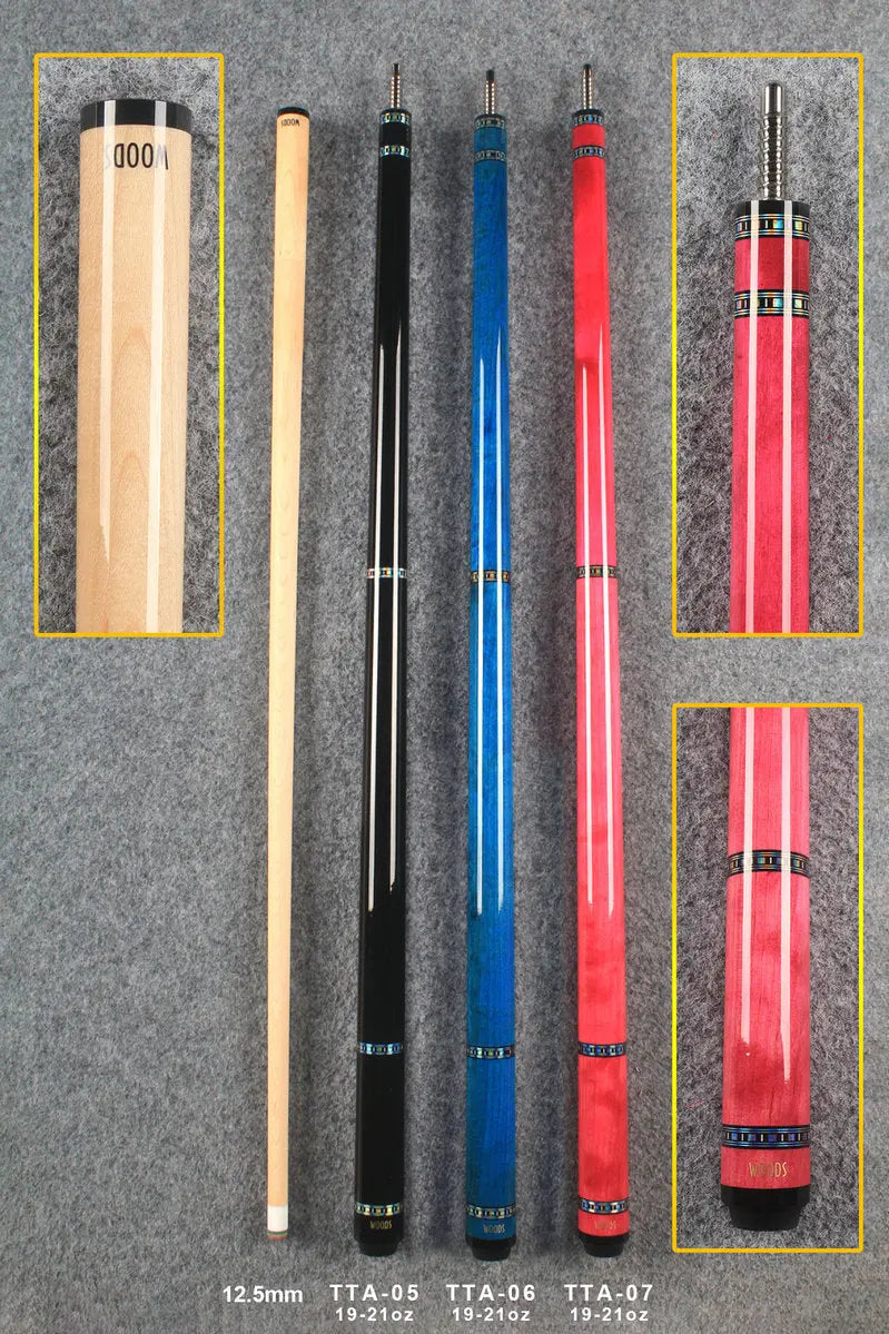 two piece maple shaft billiards cue pool cue stick WOODS CUES