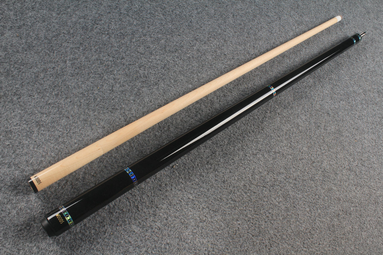 two piece maple shaft billiards cue pool cue stick WOODS CUES