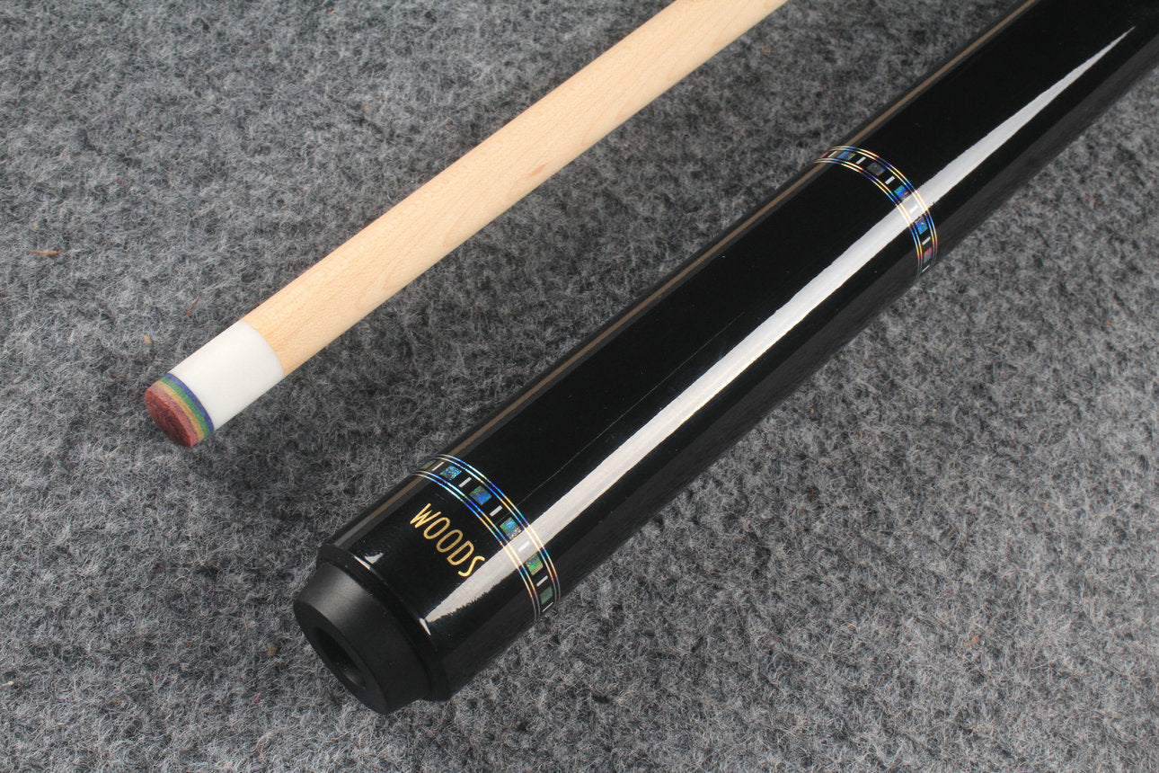 two piece maple shaft billiards cue pool cue stick WOODS CUES
