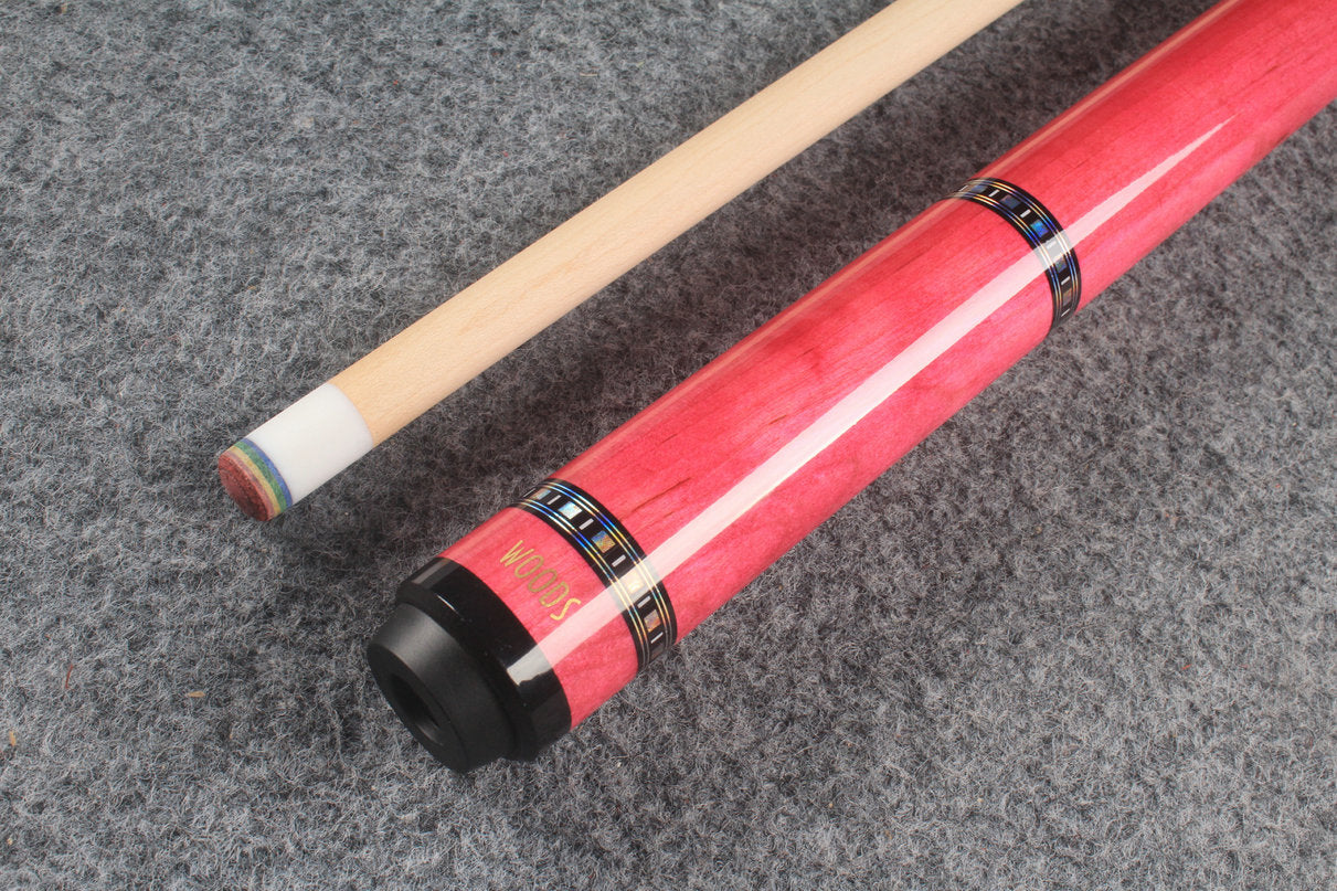 two piece maple shaft billiards cue pool cue stick WOODS CUES