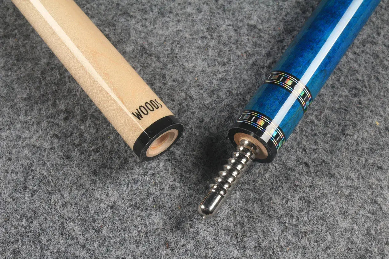 two piece maple shaft billiards cue pool cue stick WOODS CUES
