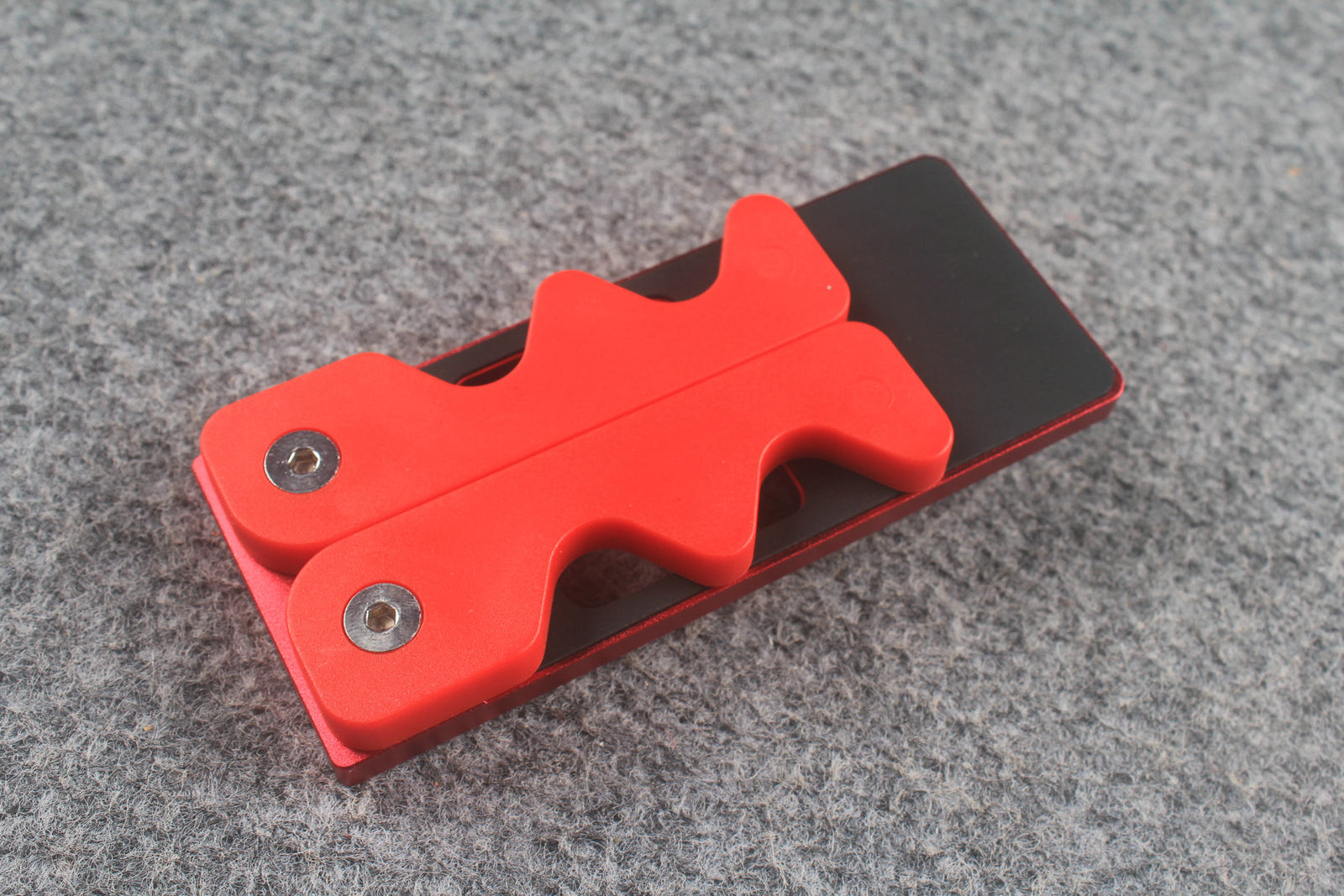 Portable 4-Slot Aluminum Billiard Cue Rest (Standard Red)