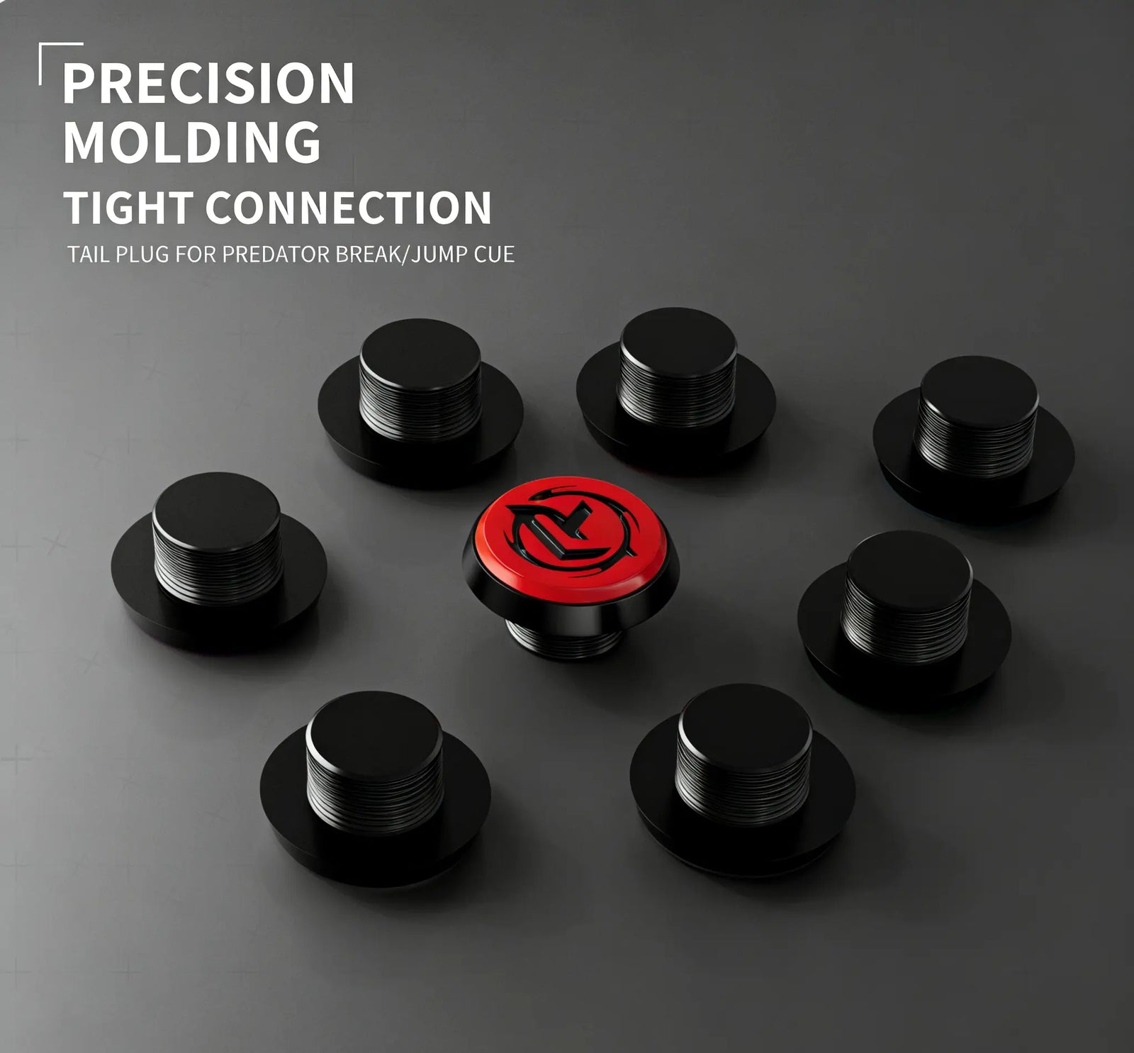 Predator BKRUSH Cue Rubber Back Plug - Screw On Butt Bumper Bottom Cover WOODS CUES