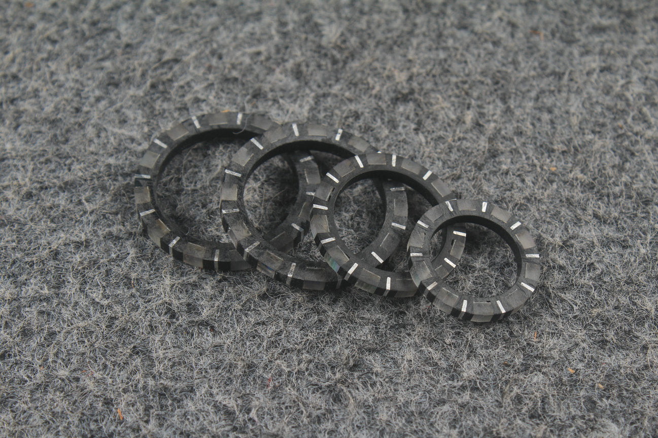 Billiard Pool Cue Decorative Dash Index Rings Set – Black Phenolic Stitch Rings for Cue Repair & Custom Building