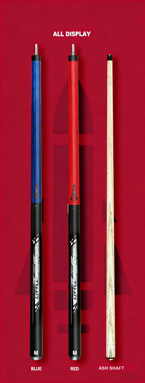 Short Jump & Break All-in-One Cue | Chinese 8-Ball Black Tech LTOMSTRE