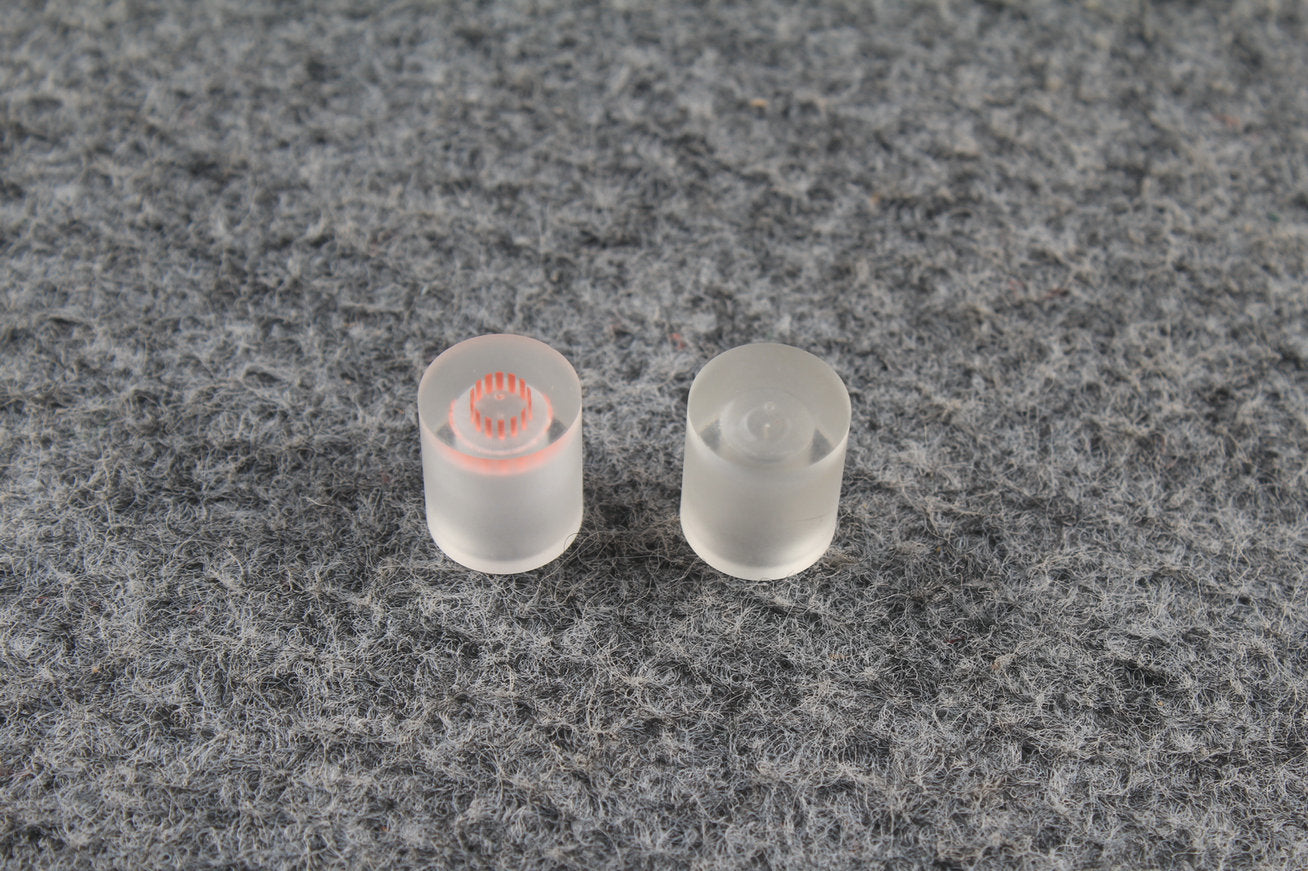 Transparent Billiard Cue Ferrule – 13mm | Clear & Pink Sandwich WOODS CUES