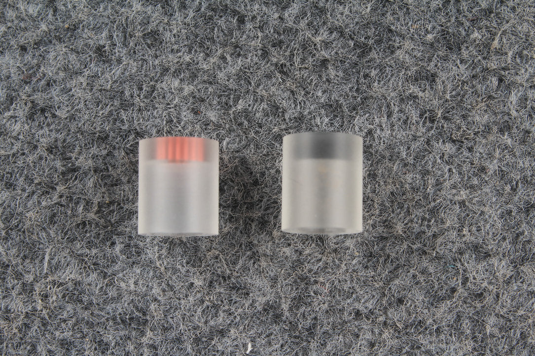 Transparent Billiard Cue Ferrule – 13mm | Clear & Pink Sandwich WOODS CUES