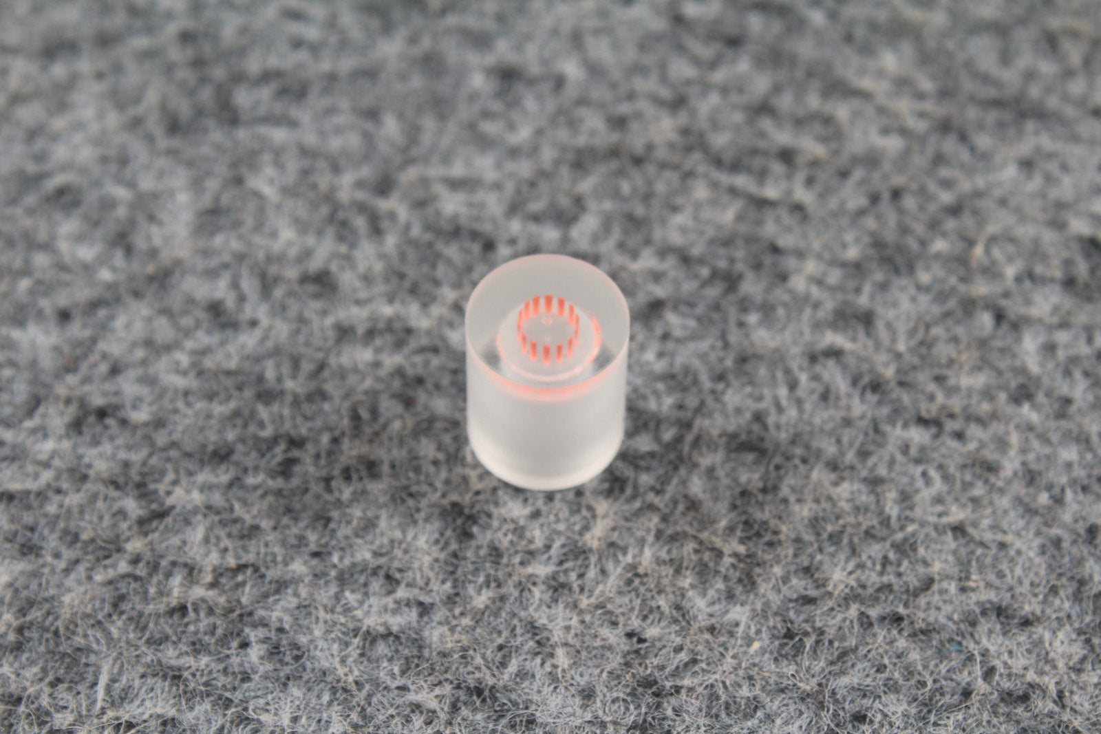 Transparent Billiard Cue Ferrule – 13mm | Clear & Pink Sandwich WOODS CUES