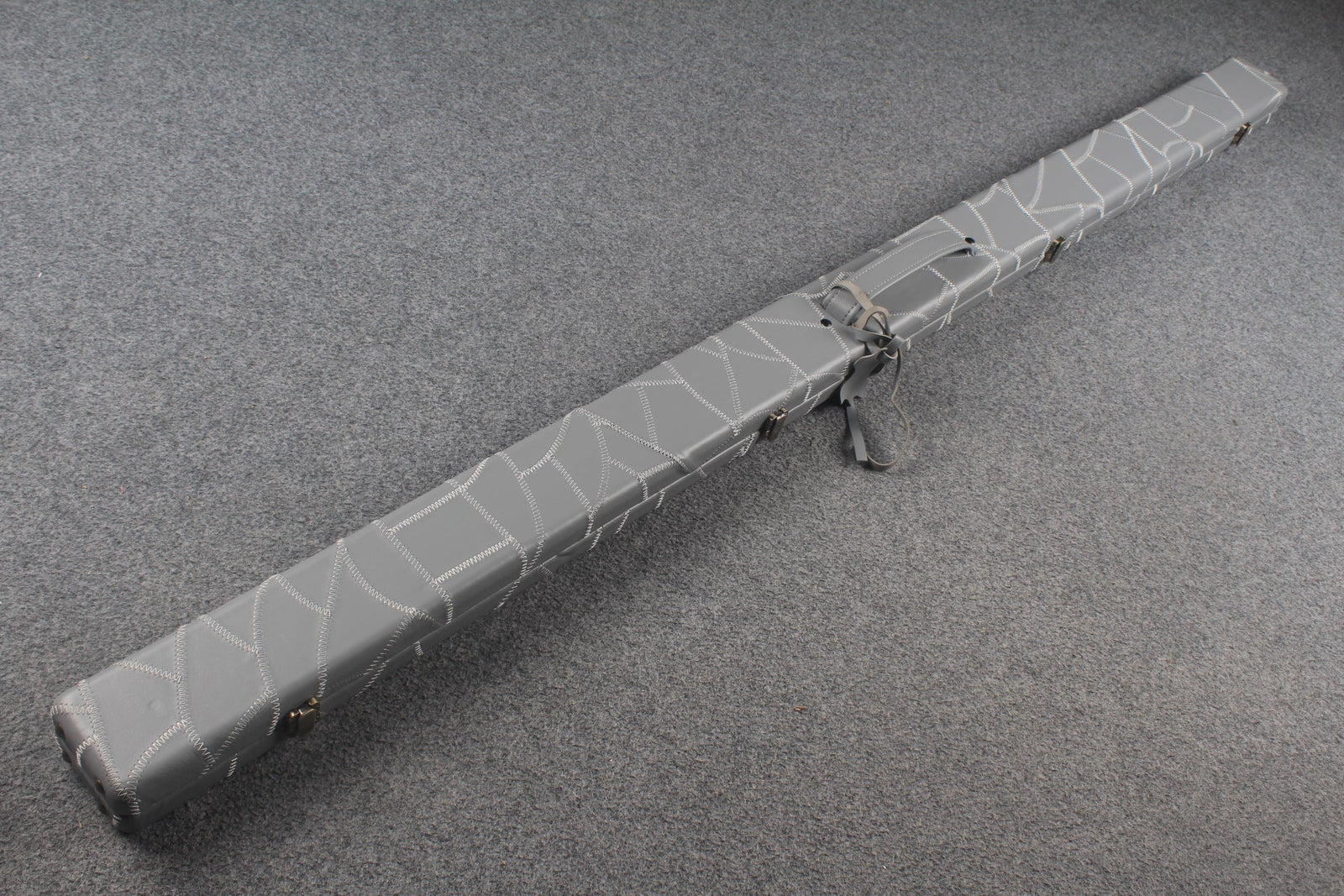 1 piece real Leather handmade patchwork snooker cue case with 2 slots(chalk area inside) WOODS CUES