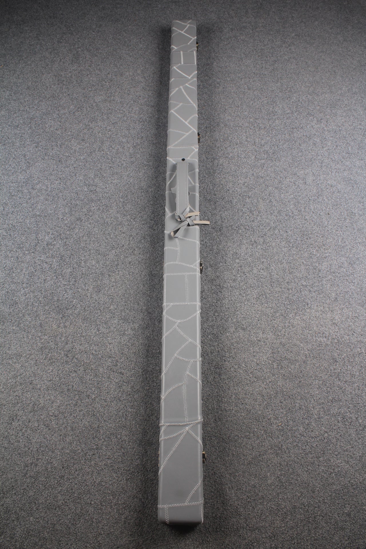 1 piece real Leather handmade patchwork snooker cue case with 2 slots(chalk area inside) WOODS CUES