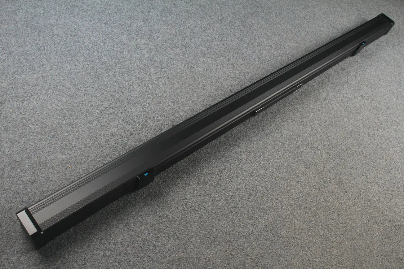 1 piece strong aluminium case with 2 slots (chalk area inside) WOODS CUES