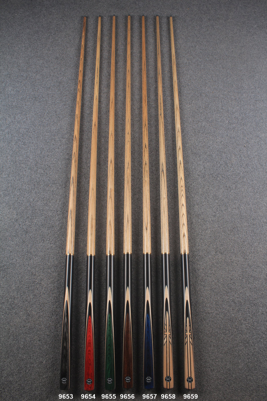 3/4 ash 62'' chinese 8 ball pool cue / break cue #9653 - #9659 WOODS CUES