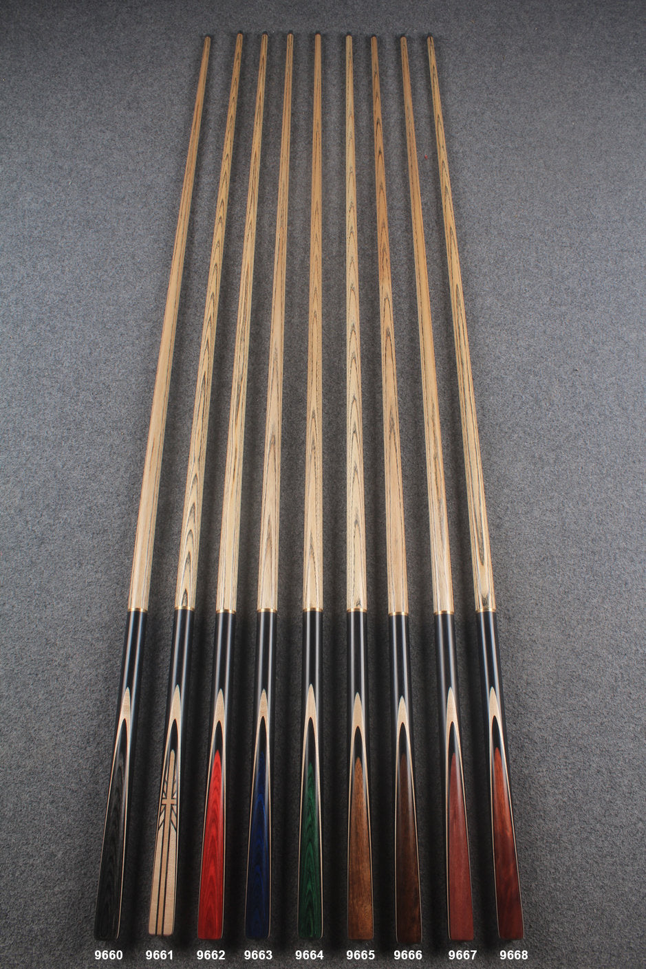 3/4 ash 62 '' chinese 8 ball pool cue / break cue #9660 - #9668 WOODS CUES