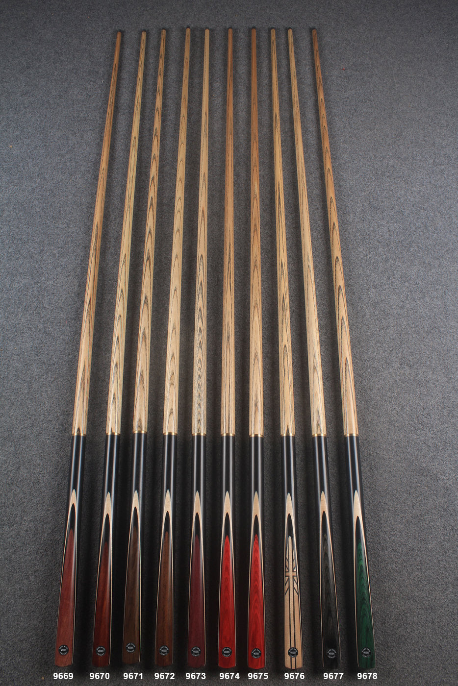 3/4 ash 60 '' chinese 8 ball pool cue / break cue #9669 - #9678 WOODS CUES