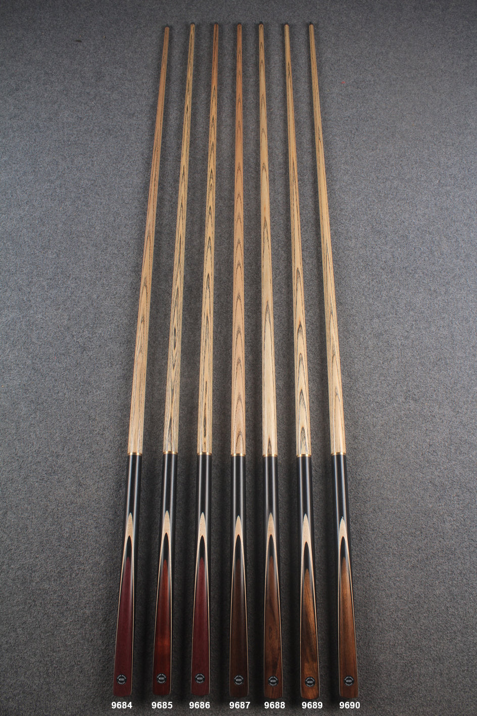 3/4 ash 62'' chinese 8 ball pool cue / break cue #9684 - #9690 WOODS CUES