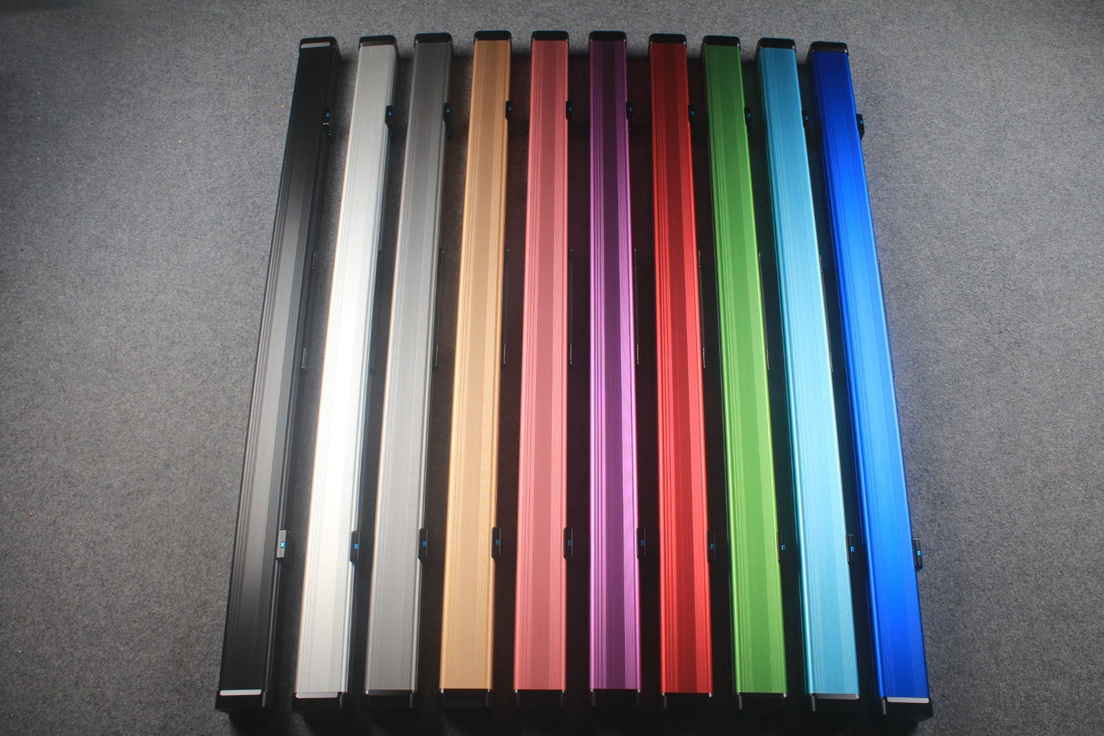 3/4 Premium Aluminium Snooker Cue Case – 2 Slots, Adjustable 120.5/124.8cm Interior