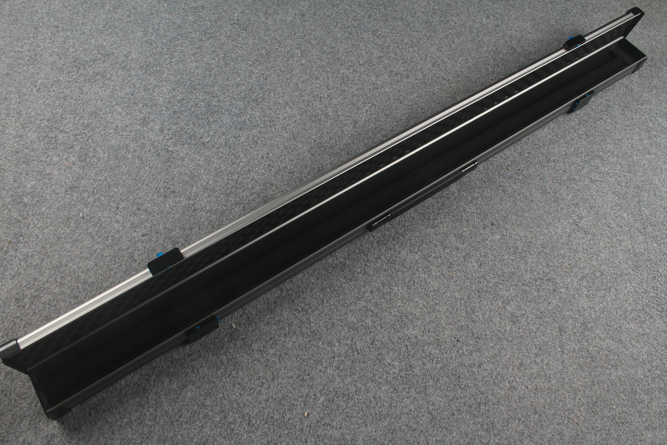 3/4 Premium Aluminium Snooker Cue Case – 2 Slots, Adjustable 120.5/124.8cm Interior