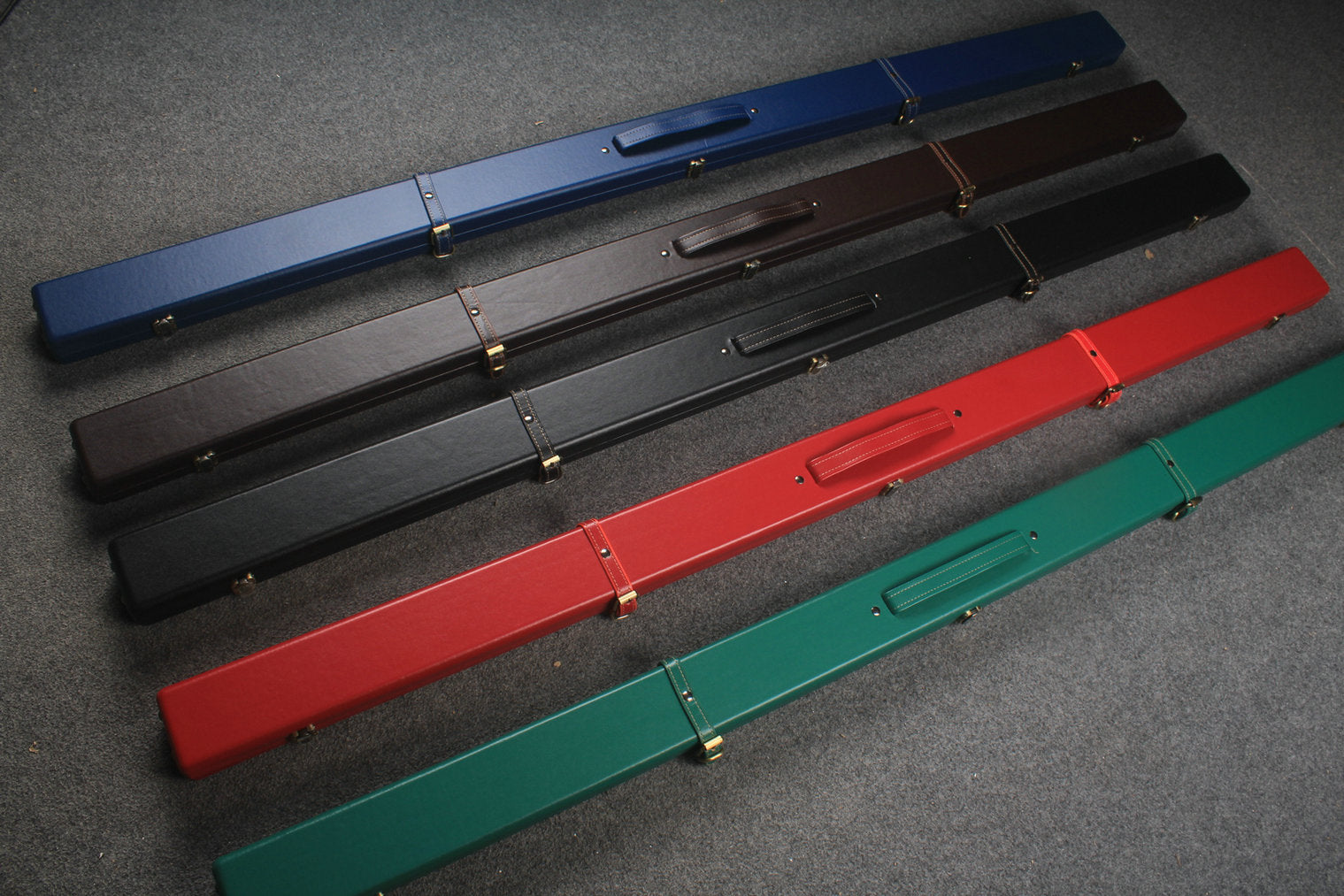 1 piece  leather snooker cue case with 2 slots