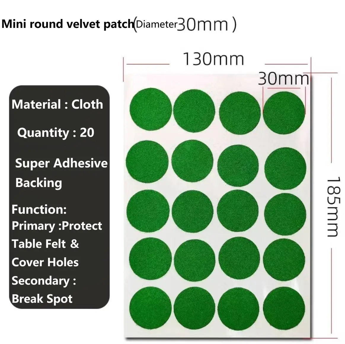 Eagle Vision Round /Oval Pool Snooker Spot Stickers WOODS CUES