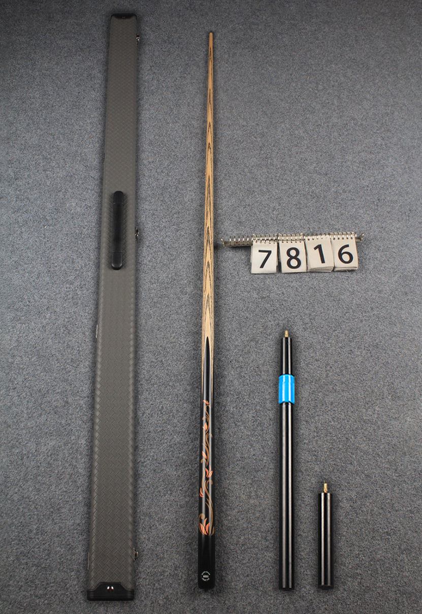 1 piece ash inlay snooker cue #7816 WOODS CUES