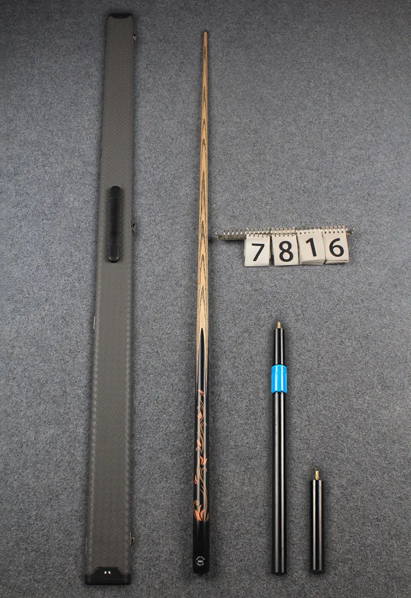 1 piece ash inlay snooker cue #7816 WOODS CUES