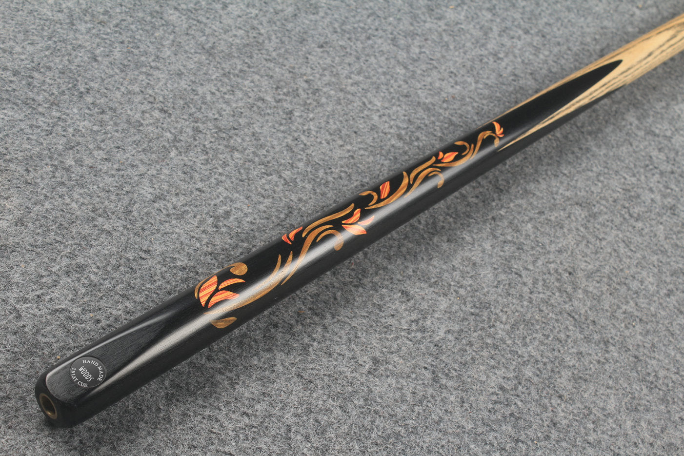 1 piece ash inlay snooker cue #7816 WOODS CUES