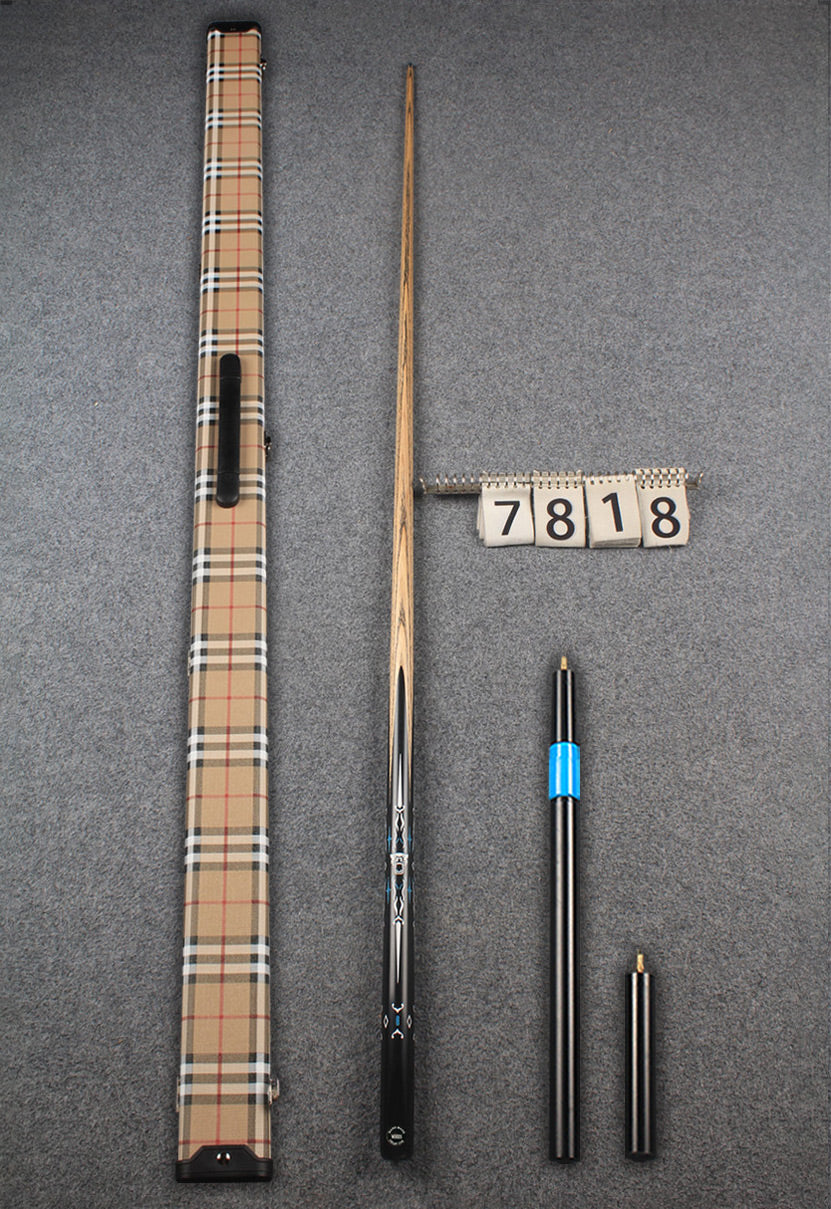 1 piece ash inlay snooker cue #7818 WOODS CUES