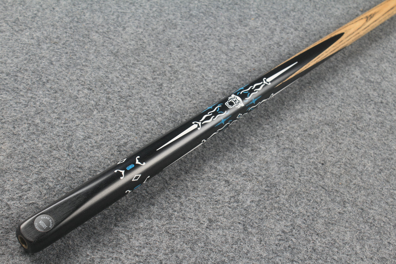 1 piece ash inlay snooker cue #7818 WOODS CUES