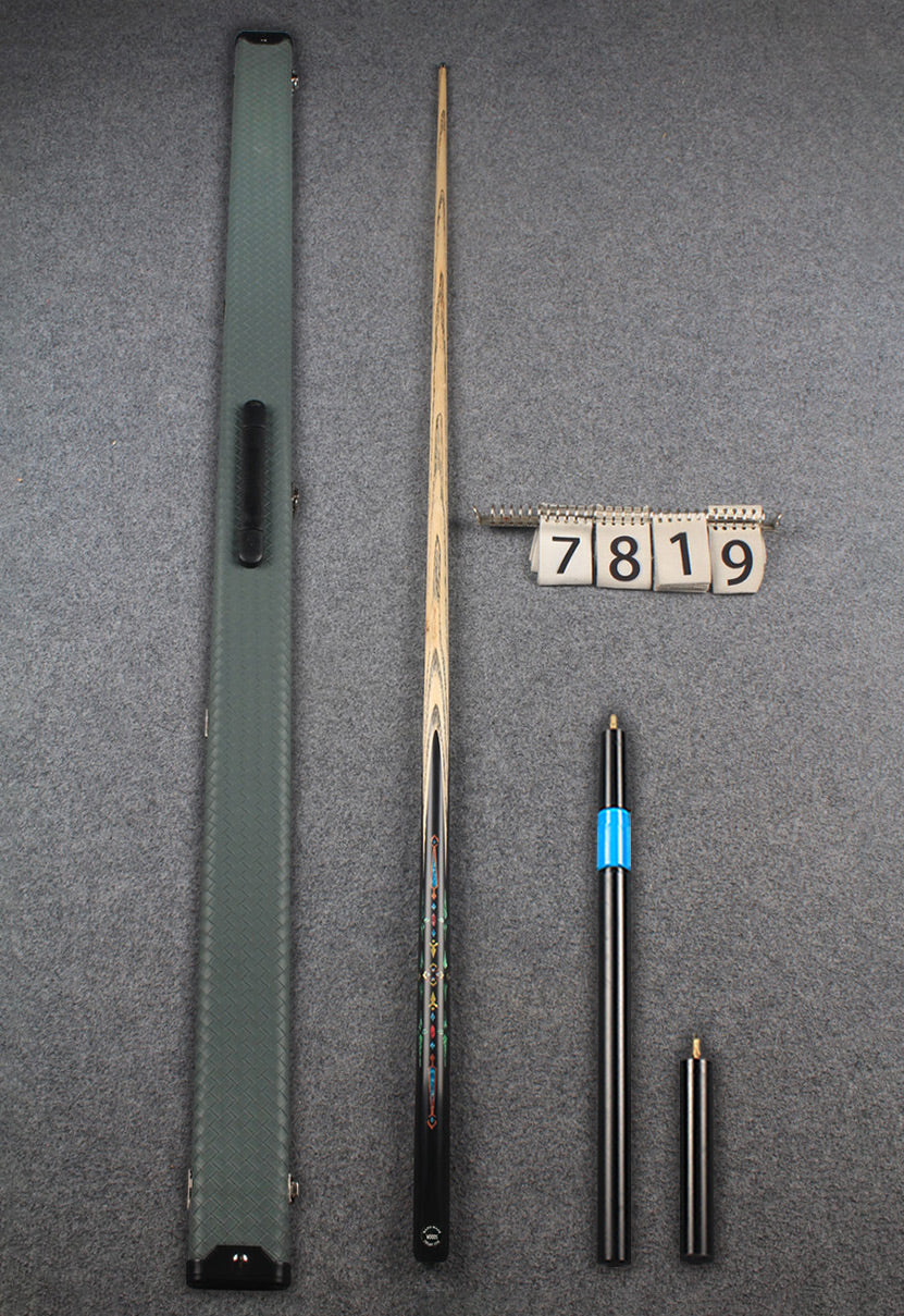 1 piece ash inlay snooker cue #7819 WOODS CUES
