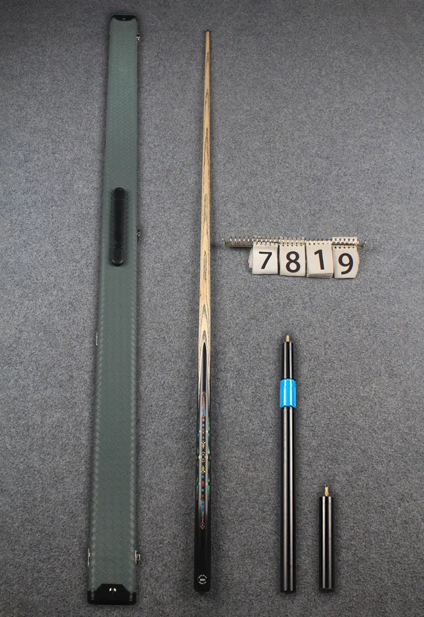 1 piece ash inlay snooker cue #7819 WOODS CUES