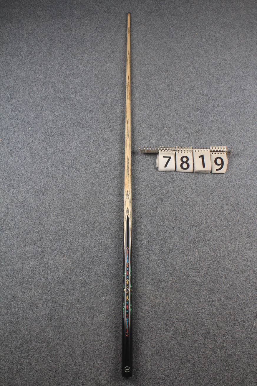 1 piece ash inlay snooker cue #7819 WOODS CUES