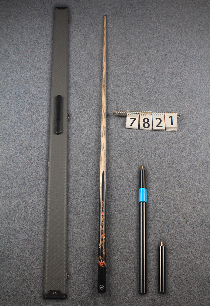 1 piece ash inlay snooker cue #7821 WOODS CUES