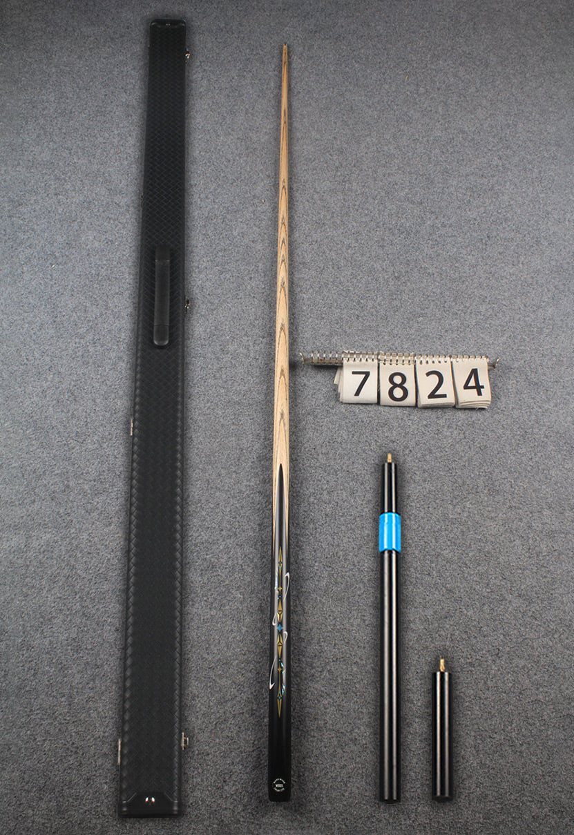1 piece ash inlay snooker cue #7824 WOODS CUES