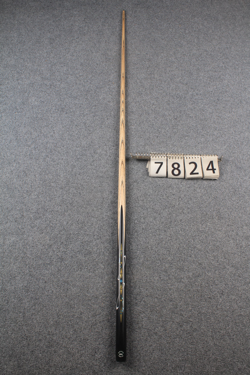1 piece ash inlay snooker cue #7824 WOODS CUES
