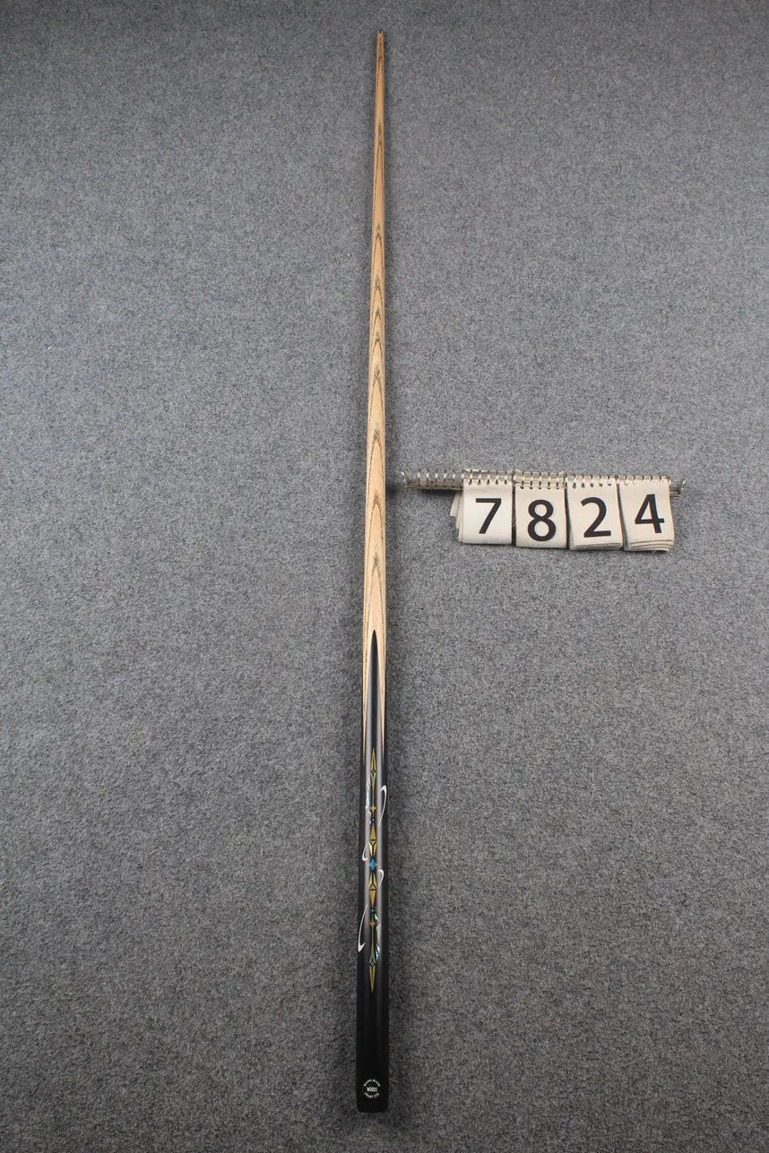 1 piece ash inlay snooker cue #7824 WOODS CUES