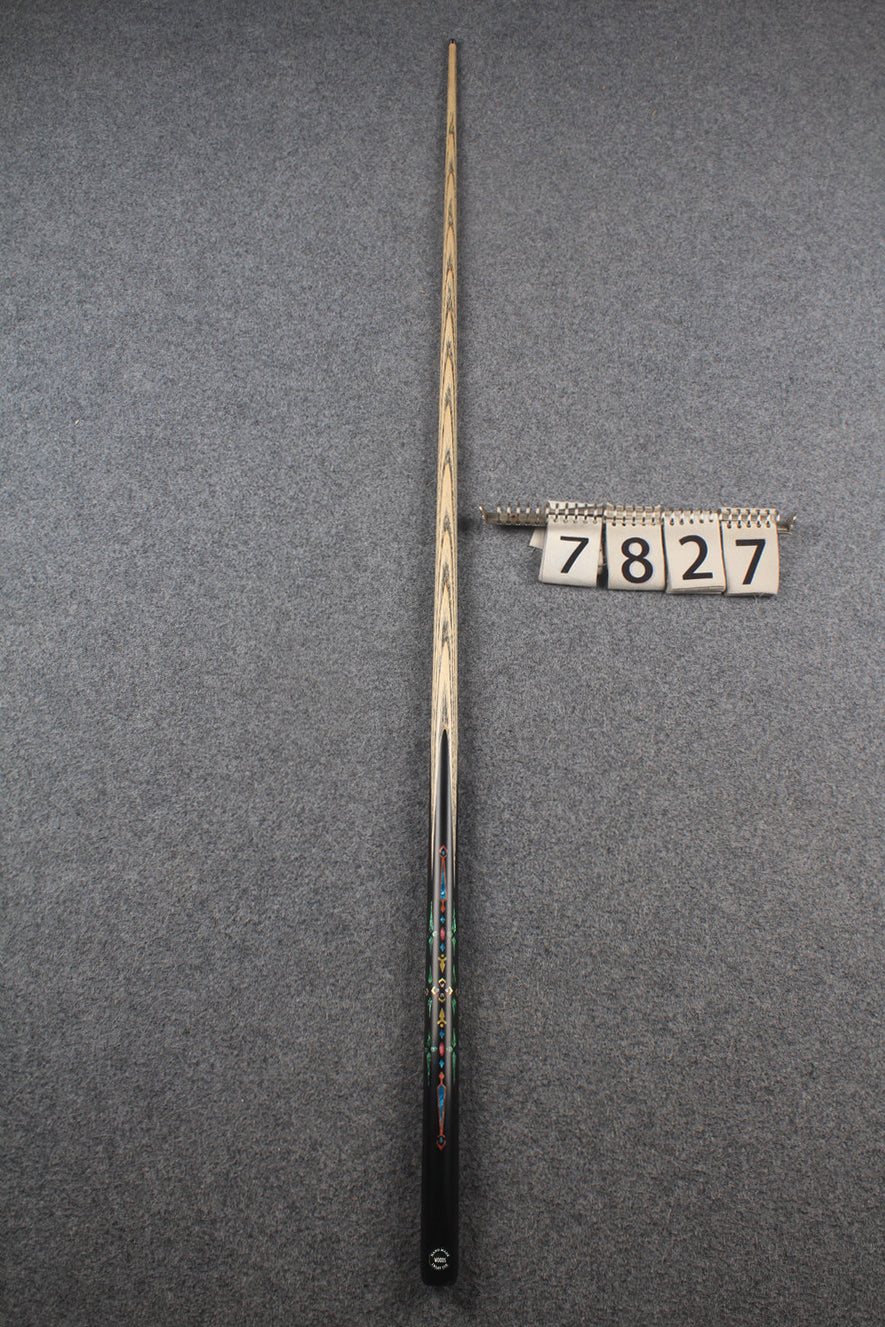 1 piece ash inlay snooker cue #7827 WOODS CUES