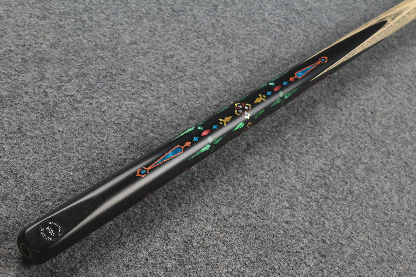 1 piece ash inlay snooker cue #7827 WOODS CUES