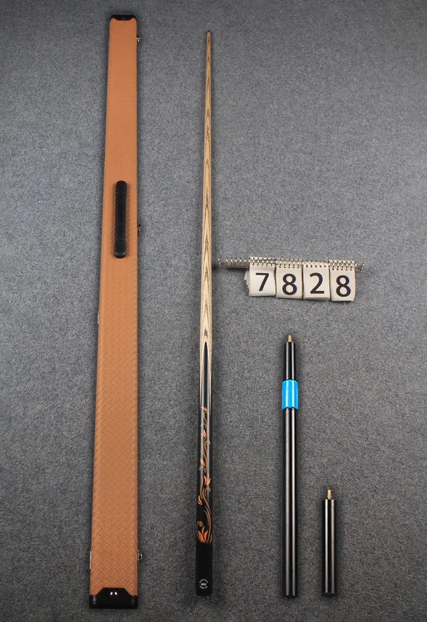 1 piece ash inlay snooker cue #7828 WOODS CUES