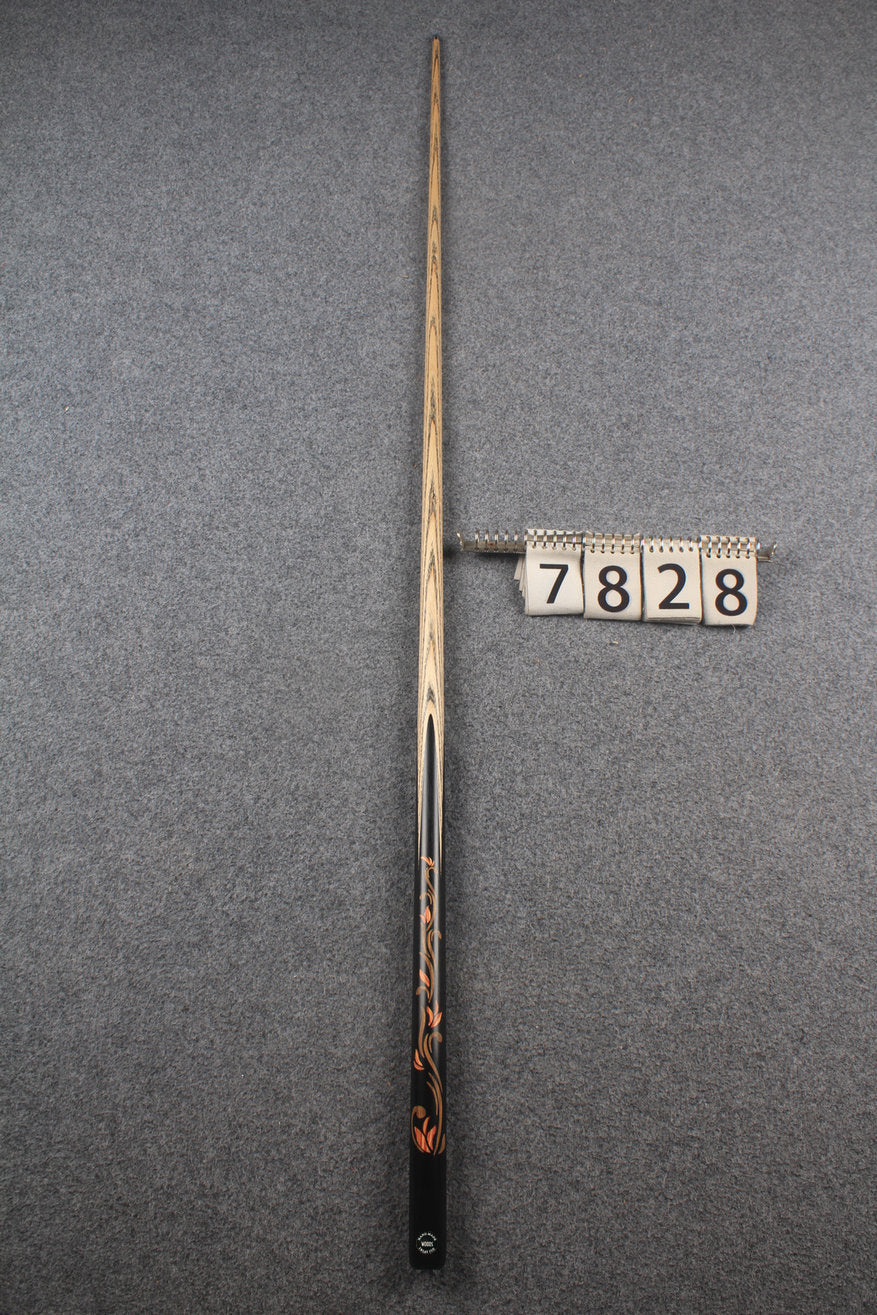 1 piece ash inlay snooker cue #7828 WOODS CUES
