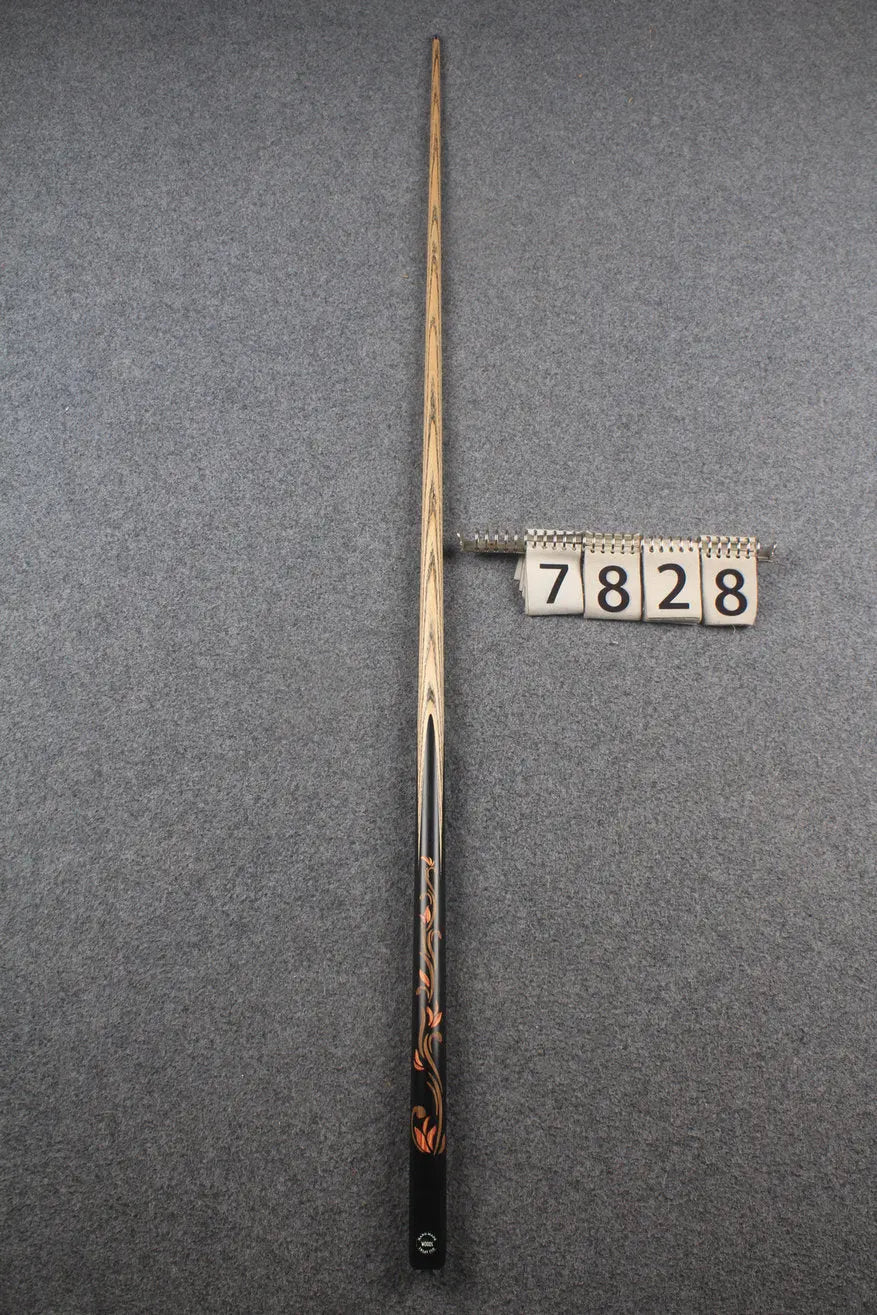 1 piece ash inlay snooker cue #7828 WOODS CUES