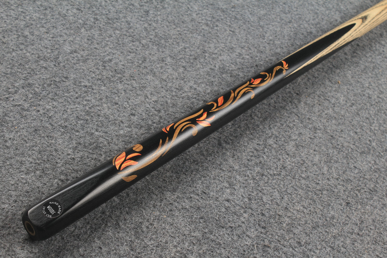 1 piece ash inlay snooker cue #7828 WOODS CUES