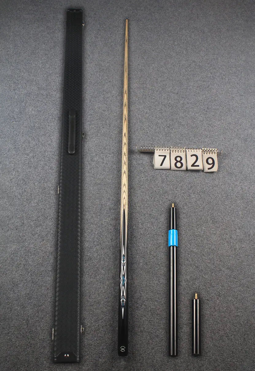 1 piece ash inlay snooker cue #7829 WOODS CUES