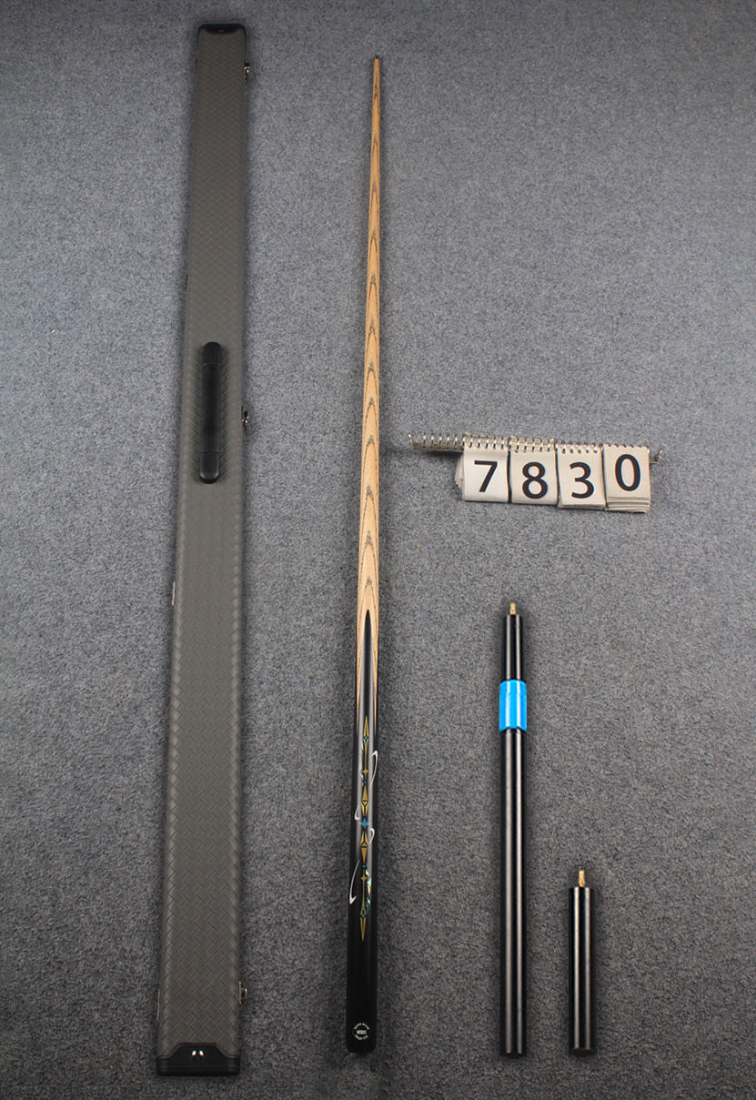 1 piece ash inlay snooker cue #7830 WOODS CUES