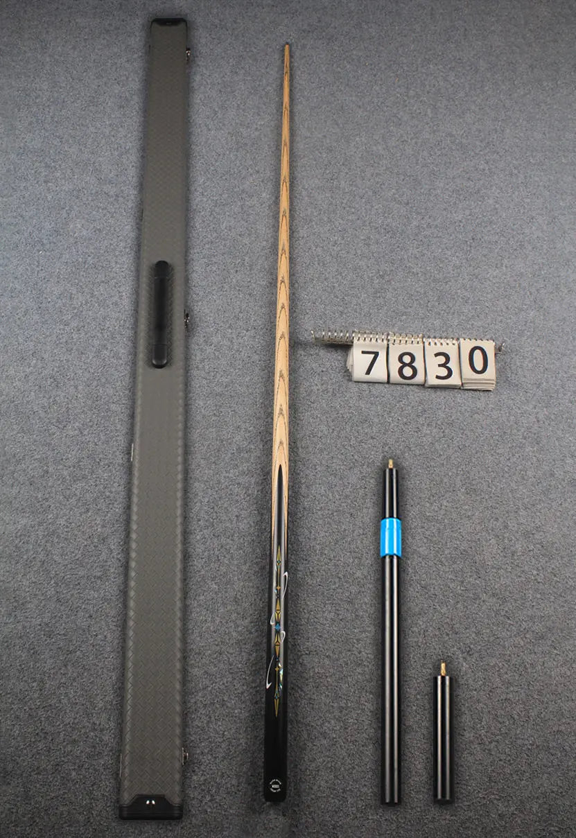 1 piece ash inlay snooker cue #7830 WOODS CUES