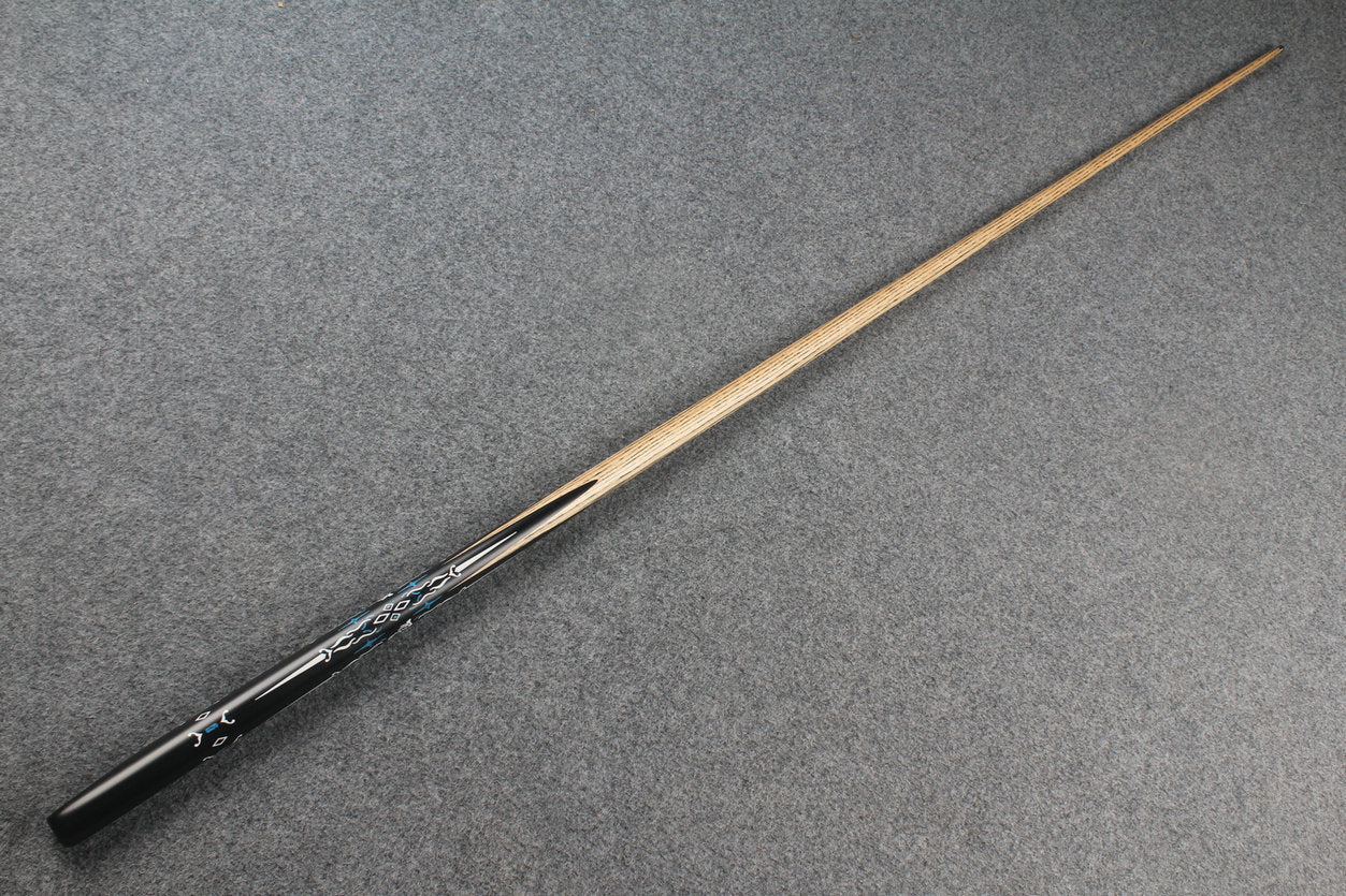 1 piece ash inlay english pool cue #7833 WOODS CUES
