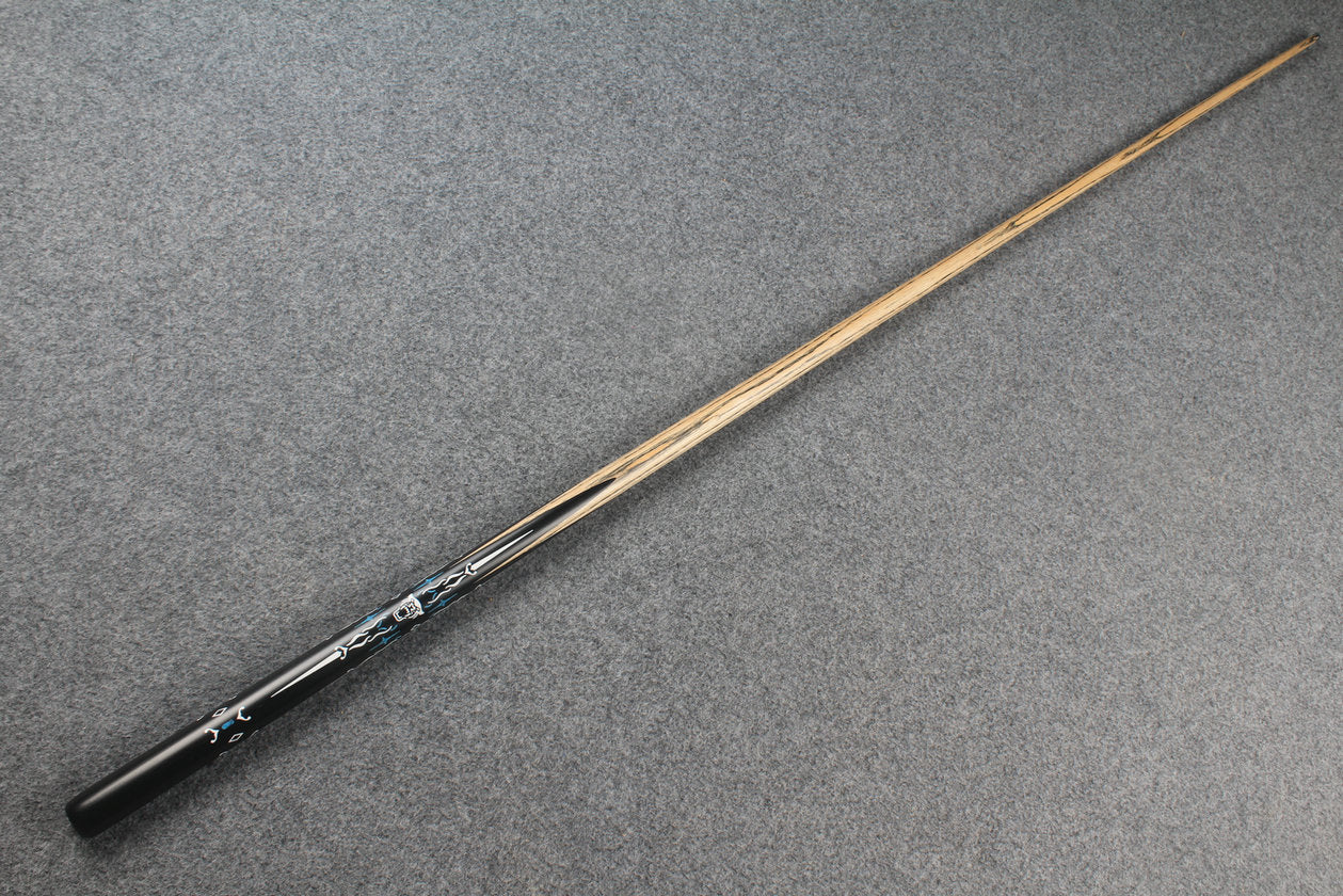 1 piece ash inlay english pool cue #7833 WOODS CUES